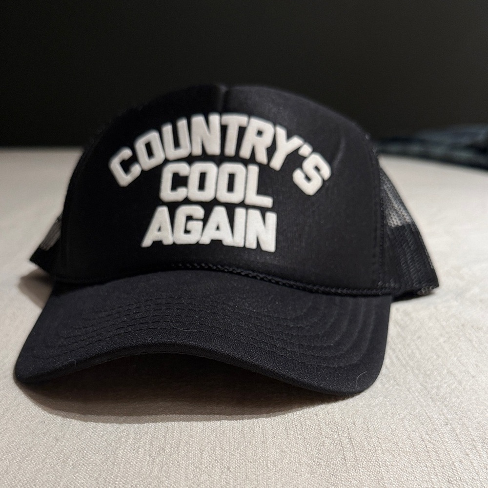 "Country's Cool Again" Black Trucker Hat